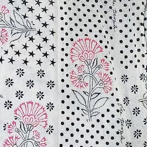 Free People Ivory Pink floral Reusable Tote Bag - Picture 2 of 3